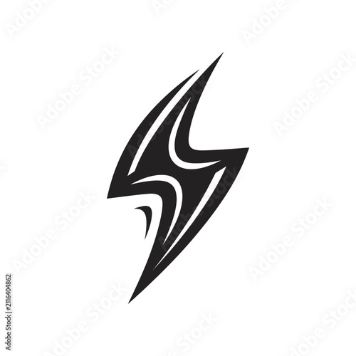 Sleek abstract lightning bolt icon representing power and speed.