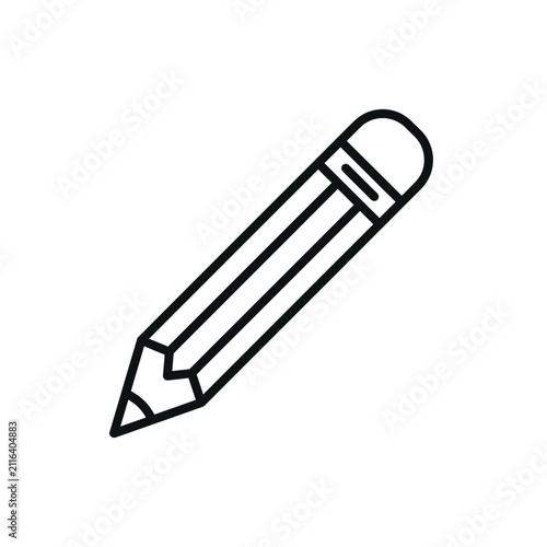 Slanted black and white pencil icon for writing tools.