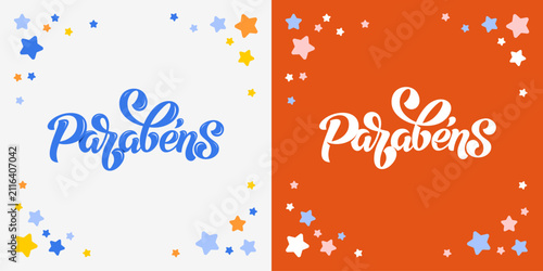 Double vector lettering illustration featuring 