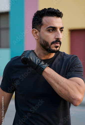 Young middle eastern man wi...