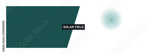 Modern Minimalist Diagram Illustrating a Solar Field Energy Generation Concept for Renewable Power Infrastructure Planning