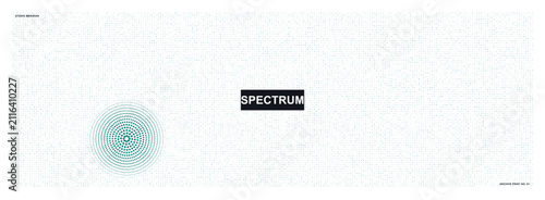 Minimalist Concept Abstract Graphic Featuring Glowing Light Orb and Spectrum Text Label