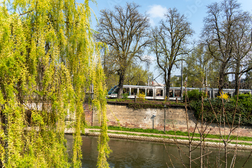 Bild auf Leinwand Le réveil du printemps au bord de l’eau à Strasbourg
