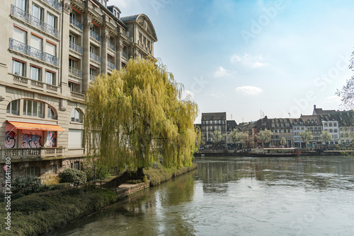 Bild auf Leinwand Le réveil du printemps au bord de l’eau à Strasbourg