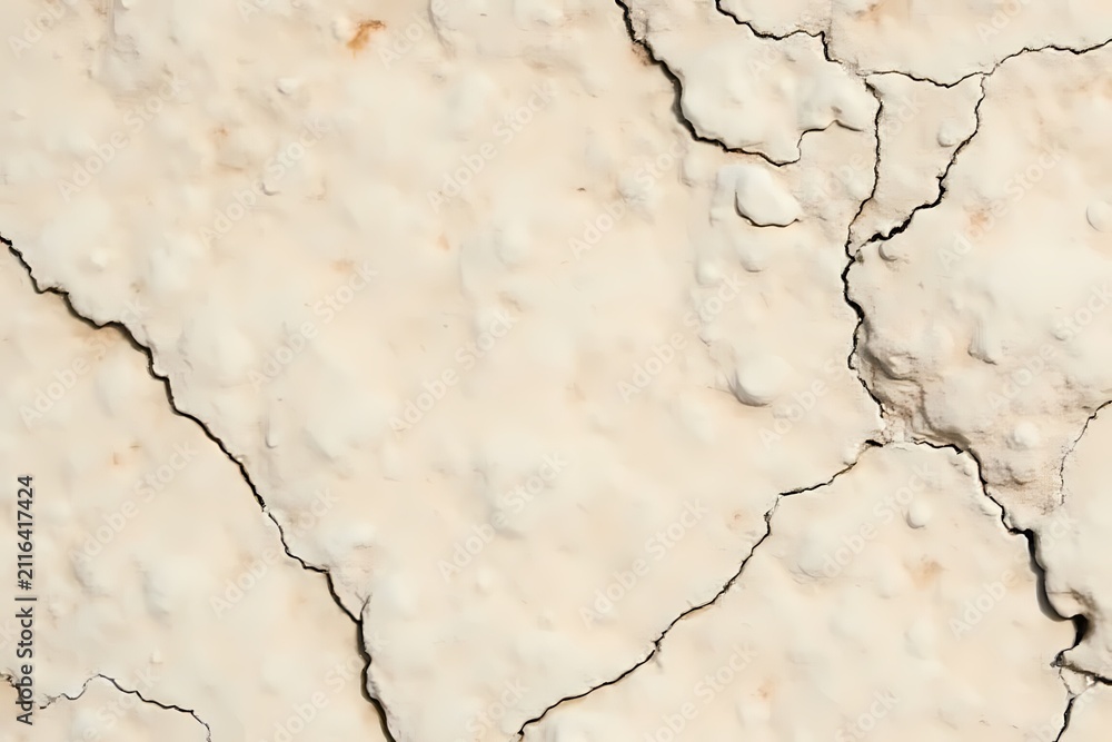 Fototapeta premium Close up of rough limestone rock surface with pale ivory tones