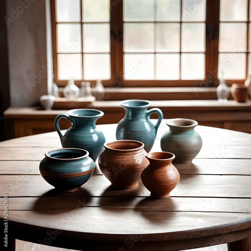 Of handmade ceramic pottery...