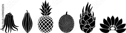 Canvastavla Fruit logo. Isolated fruit on white background