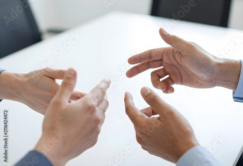 Business people hands gestu...