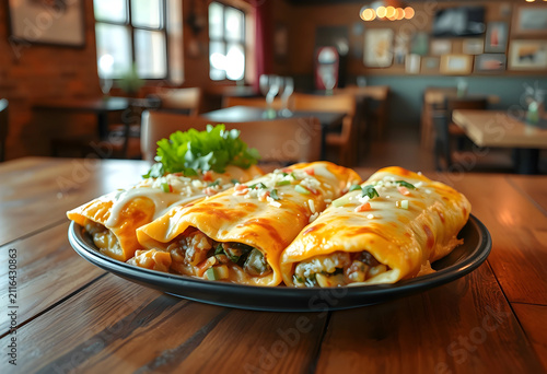 Three savory enchiladas wit...
