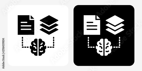 Black and white background style collection icon of Context Management