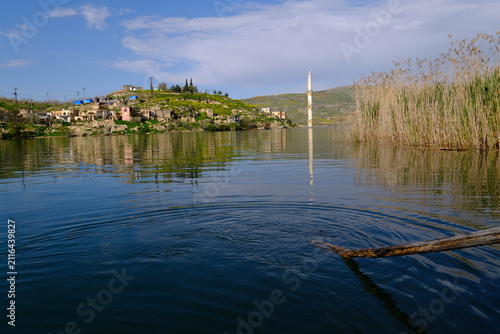 submerged minaret, city left underwater, Nizip Erenköy
