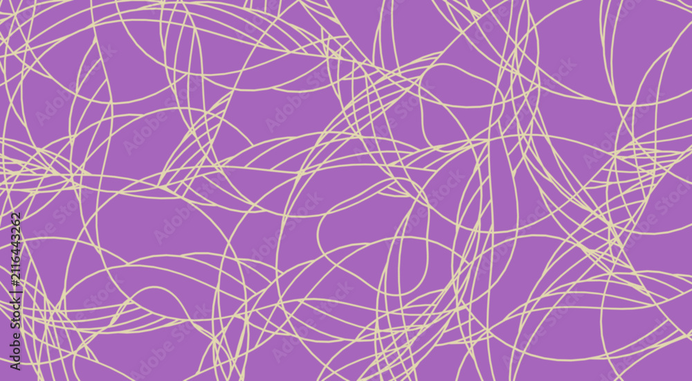 Obraz premium Intertwined line pattern on a purple background a seamless vector illustration for design elements lines