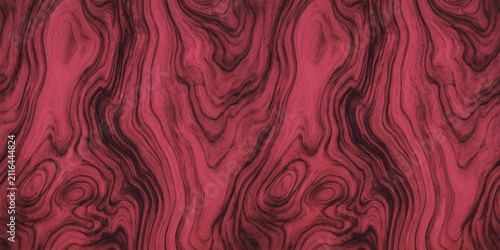 Fotografía Rich crimson and dark ebony swirl together in a mesmerizing, abstract pattern resembling polished wood grain, creating a visually striking and organic texture