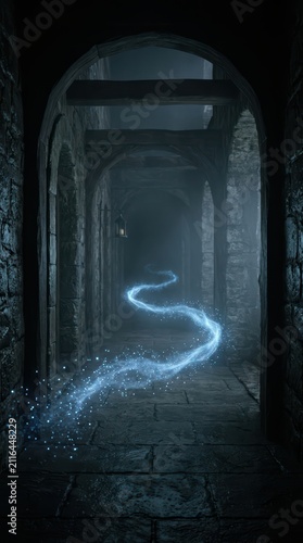 Witch magic dust hallway
