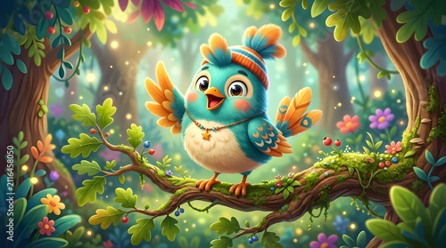 Fun 3d cartoon bird illustration julos.