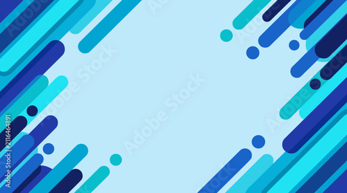 Blue diagonal line pattern with rounded edges and scattered dot elements for backgrounds