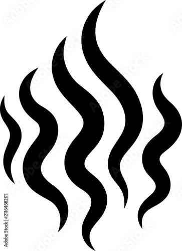 Obraz na płótnie Steam Aroma Waves Vector Icon