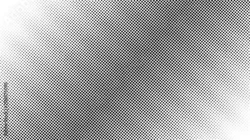 Halftone dot gradient background. Monochrome texture with distressed vintage pattern.