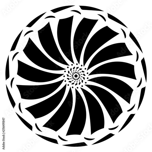 Handdrawn Mandala art doodle