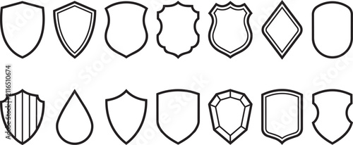 Black and white line collection of geometric shapes and abstract symbols line geometric shapes
