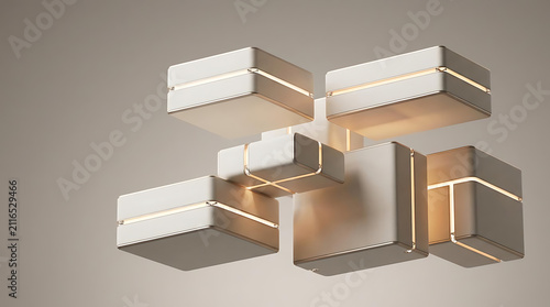 Floating Business Architecture (Premium 3D Business Graphic Resource, 16:9).