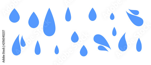 water drop splash icon set vector collection