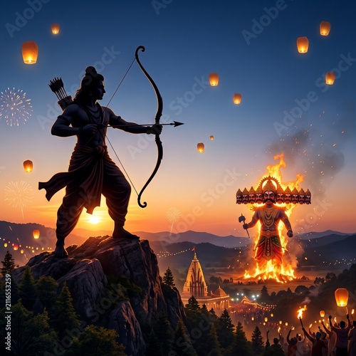 Happy Vijay Dashami. Burning Darkness, Celebrating Light