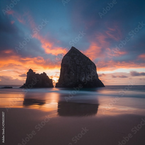sunset over the sea