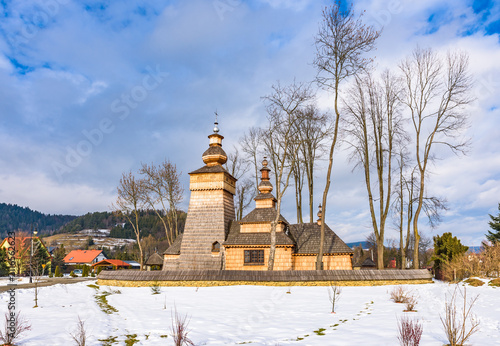 Wooden Tserkva of Saint James the Less in Powroznik near Krynica-Zdroj UNESCO World Heritage Site Poland