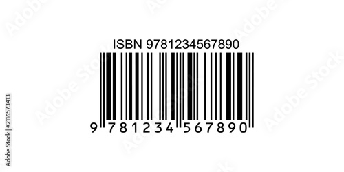 Foto Standard ISBN barcode without hyphens for retail book publishing and inventory t