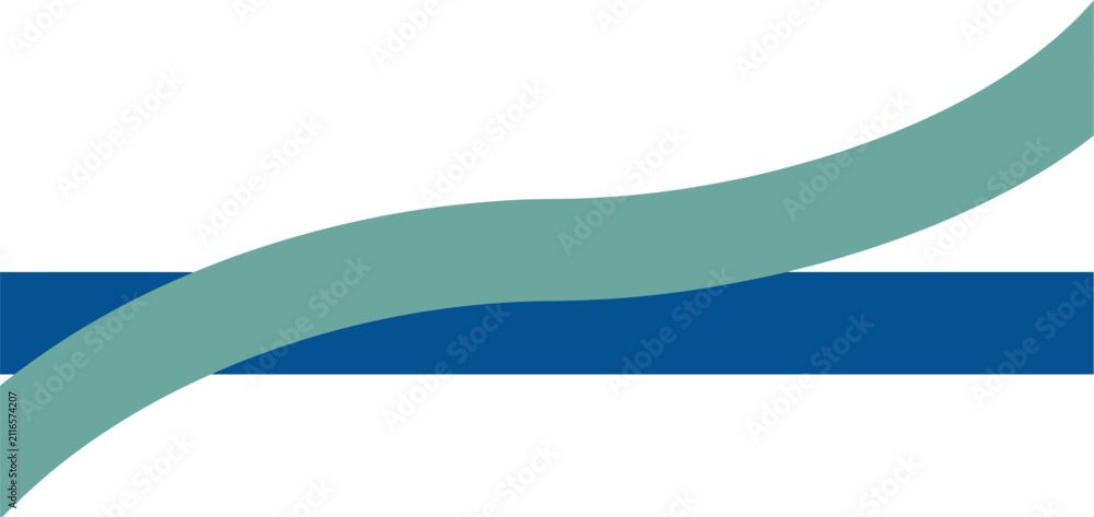 Obraz premium Strong Baseline Arch Wave Ribbon for Financial Branding