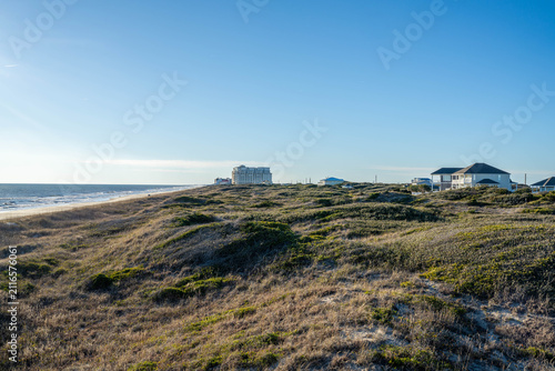 Dunes Covered in Vegetation on the Crystal Coast Indian Beach North Carolina