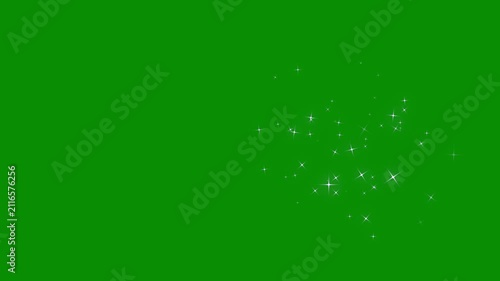 White sparkle particle animation, glowing starburst effect, fairy dust trail overlay, green screen background, seamless loop, 4k motion graphics for video editing