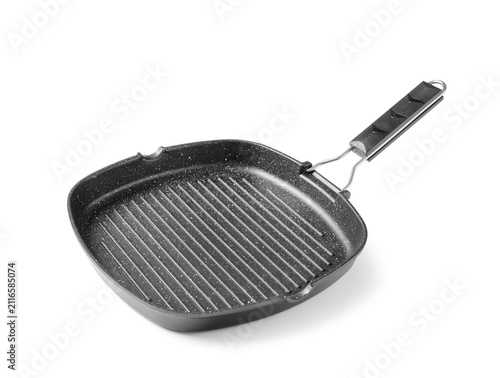 Empty black square grill pa...