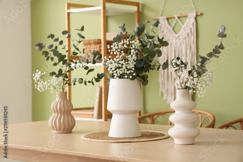 Eucalyptus branches in vase...