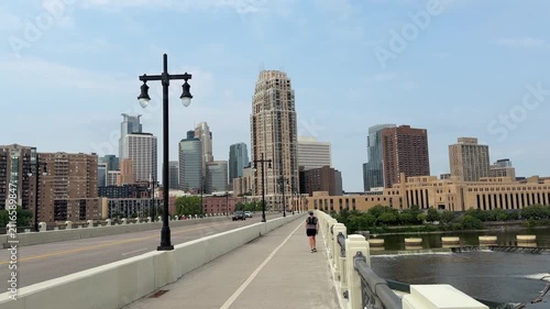 Downtown Minneapolis Mill Ruins Park Walk 