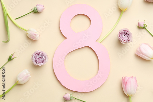 Figure 8 made of paper with...