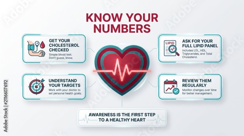 Know your cholesterol numbers awareness