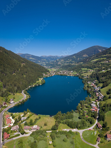 Feldsee Lake Surrounded by Alpine Mountains in Carinthia, Austria