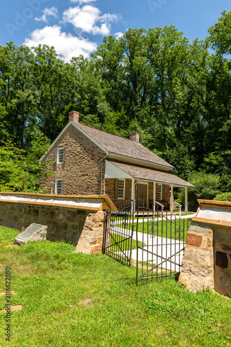 The historic Princeton Friends Meeting House, also known as the Stony Brook Meetinghouse, was originally built in 1726 and rebuilt in 1760. The colonial-era Quaker meeting house 