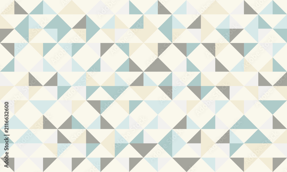 Obraz premium Patchwork Quilt Grid Mosaic Pattern in neutral colors for Quilting, Tiling, and Abstract Backgrounds, seamless repeatable vector pattern EPS
