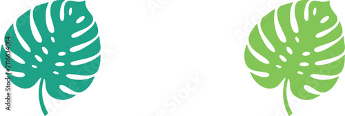 Minimal Monstera Leaf Vector
