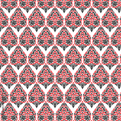 Seamless pattern with traditional indonesian batik motif