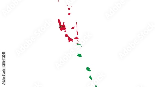 Canvastavla Republic of Vanuatu national flag isolated on white background.