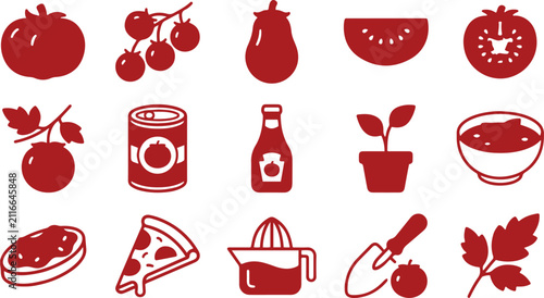 Hand Drawn Tomato Illustration Pack with Farm Fresh Produce