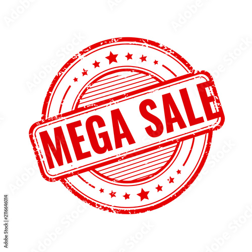 Konstfotografi Red mega sale stamp sign with grunge texture