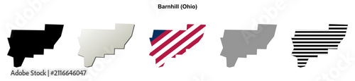 Foto Barnhill (Ohio) blank outline map set
