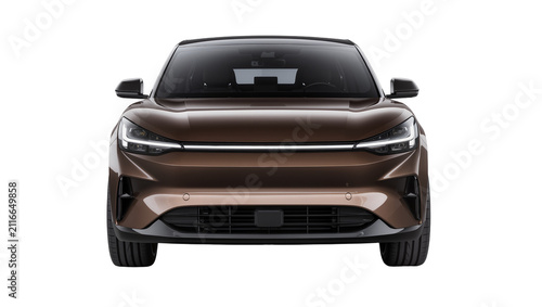 Canvastavla Isolated new generation electric crossover SUV vehicle with futuristic design, f