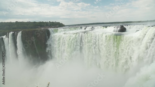 Iguazu Falls Waterfalls in Argentina and Brazil at the Triple Frontier
