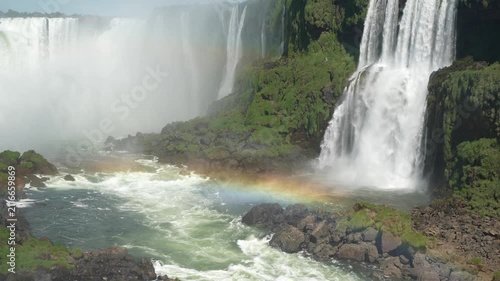 Iguazu Falls Waterfalls in Argentina and Brazil at the Triple Frontier
